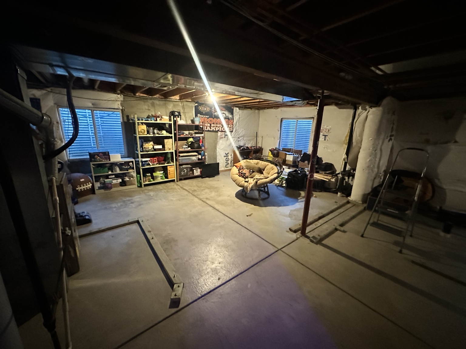 Basement renovation before construction