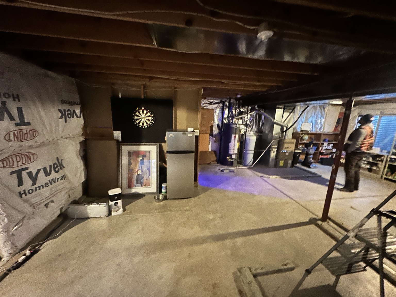 Basement renovation before construction