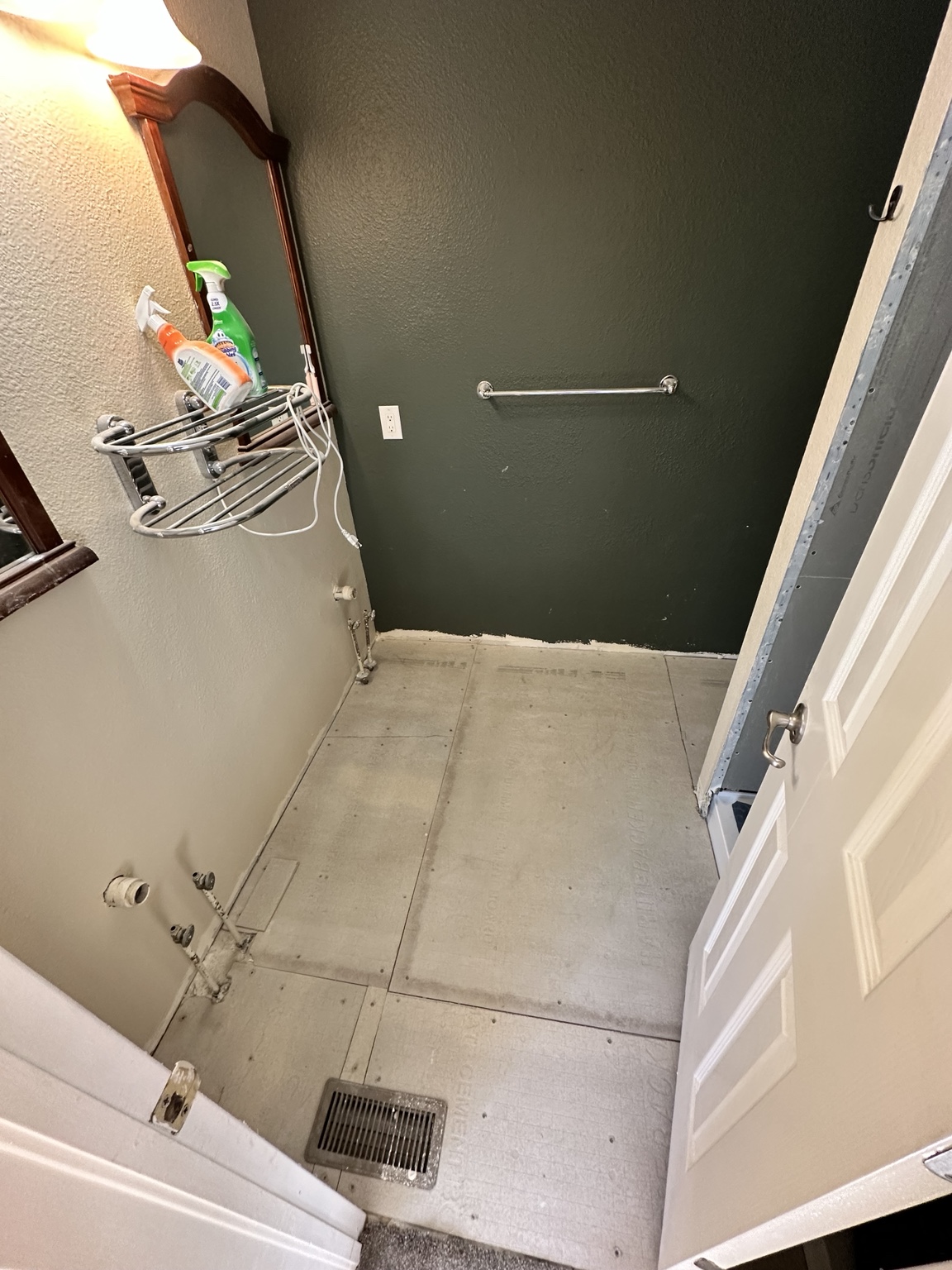 Bathroom renovation before construction