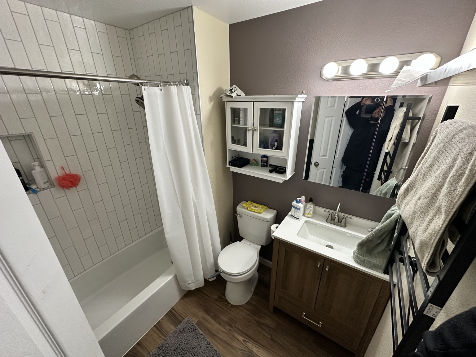 Completed bathroom shower renovation