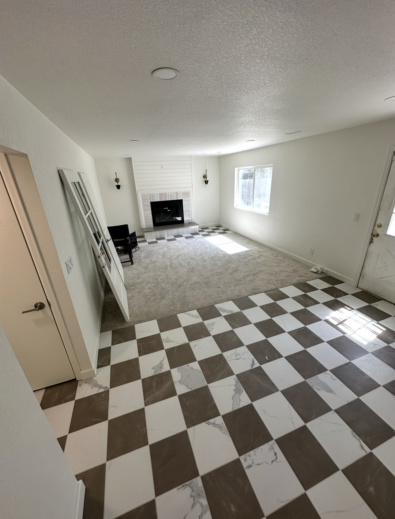 Completed bathroom and living area renovation
