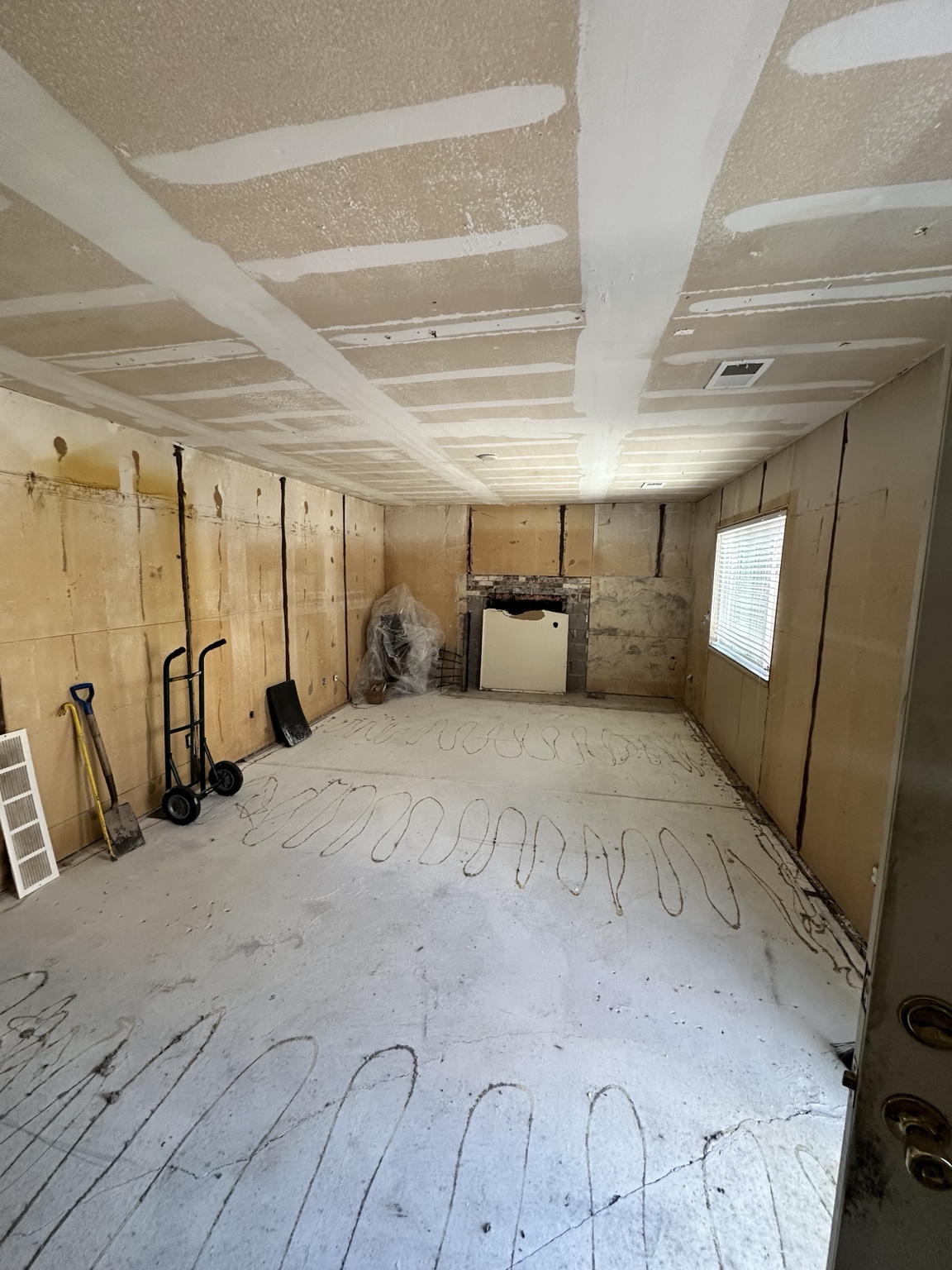 Bathroom renovation before construction