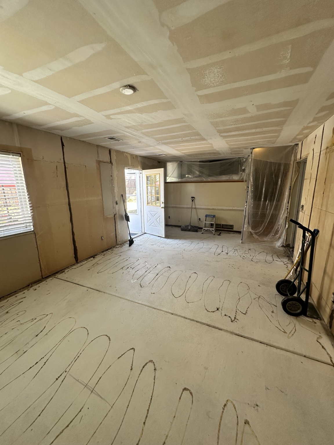 Bathroom renovation before construction