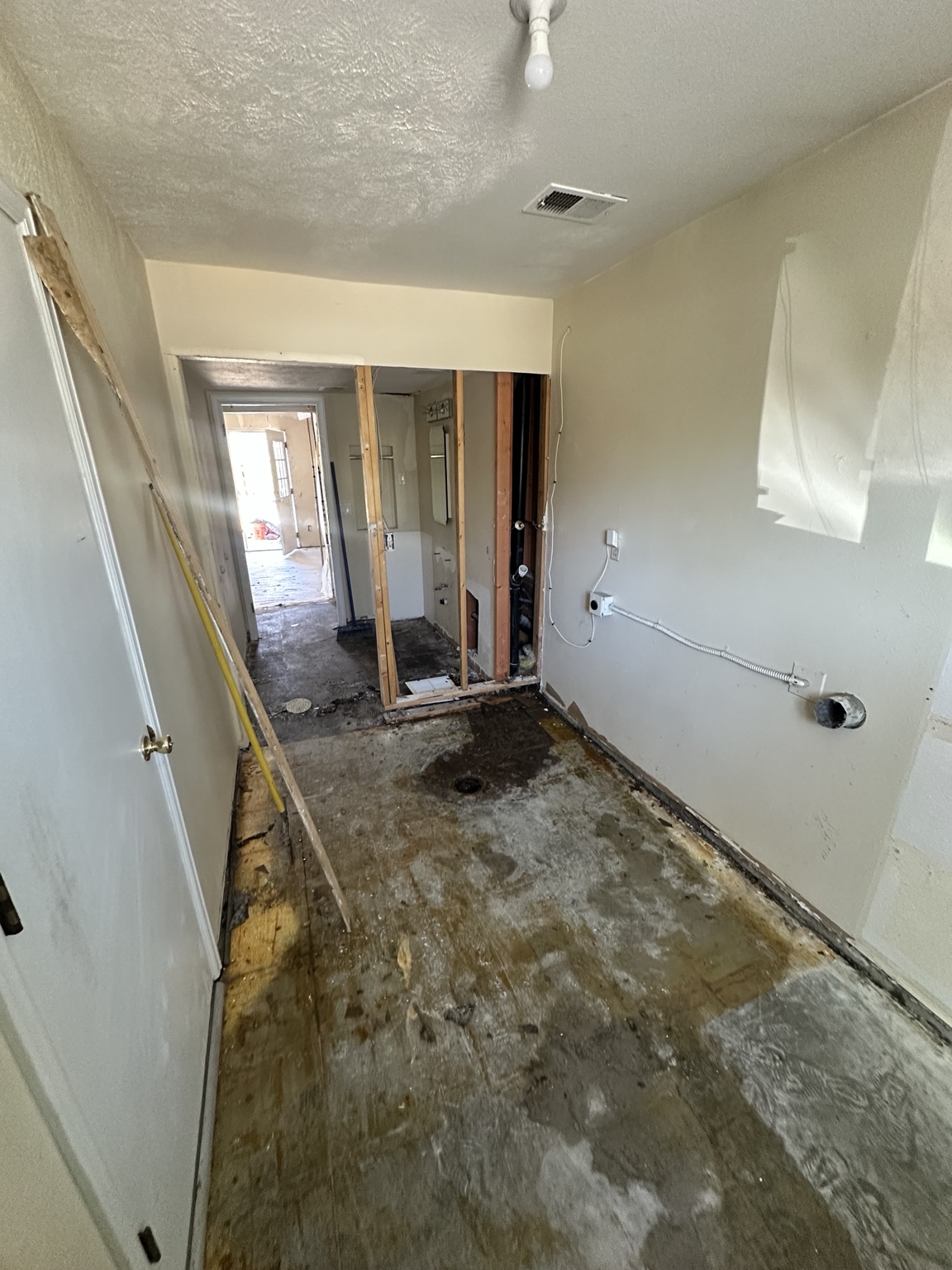 Bathroom renovation before construction